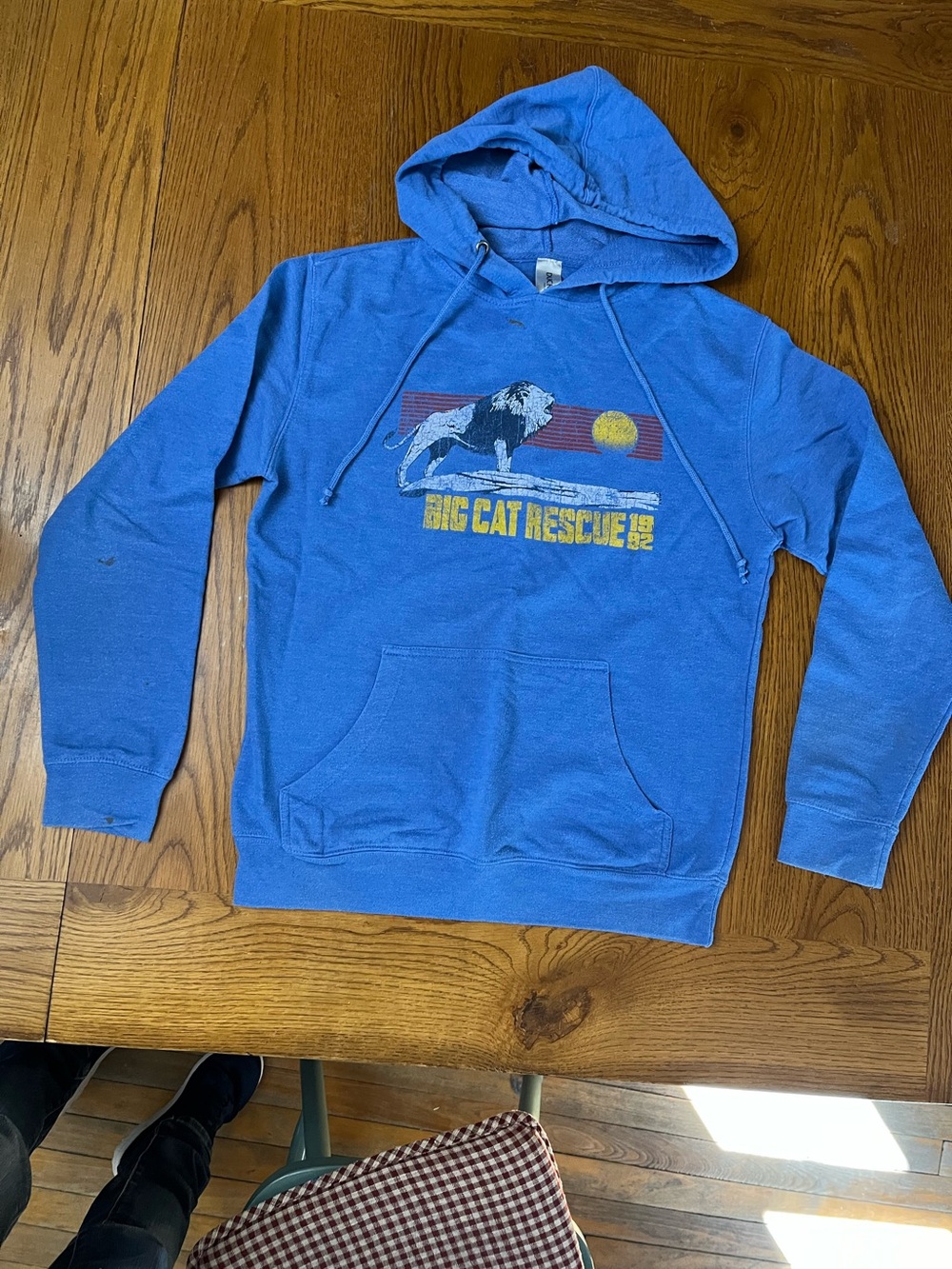 Unisex adult Small Big Cat Rescue Tampa lion Hooded Sweatshirt